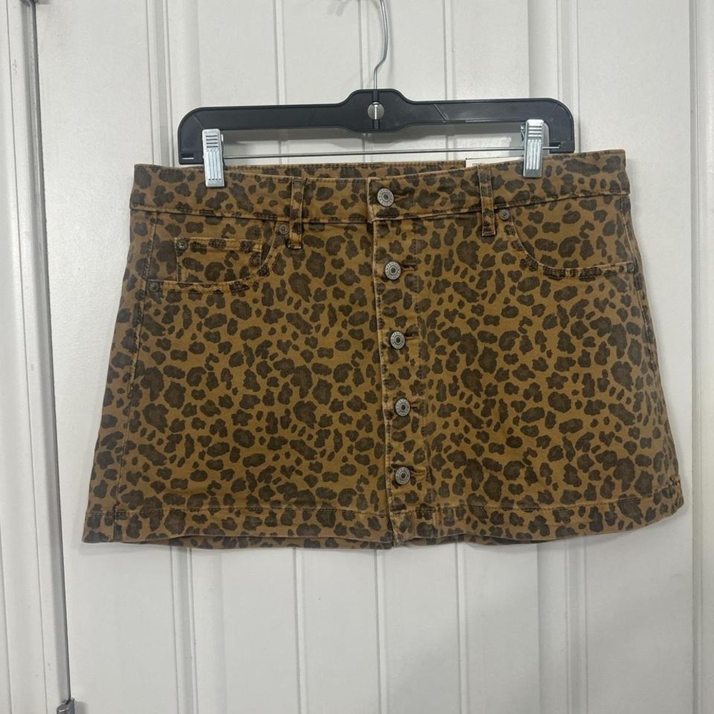 American Eagle Low Rise Cheetah Print Mini Skirt | Y2K A-Line.